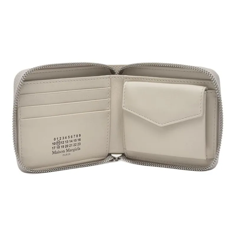 Maison Margiela Soft Calfskin Wallet Small Size Women's White-3