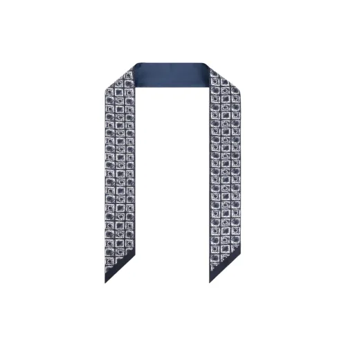 FERRAGAMO Silk Scarves Women's Dark Blue