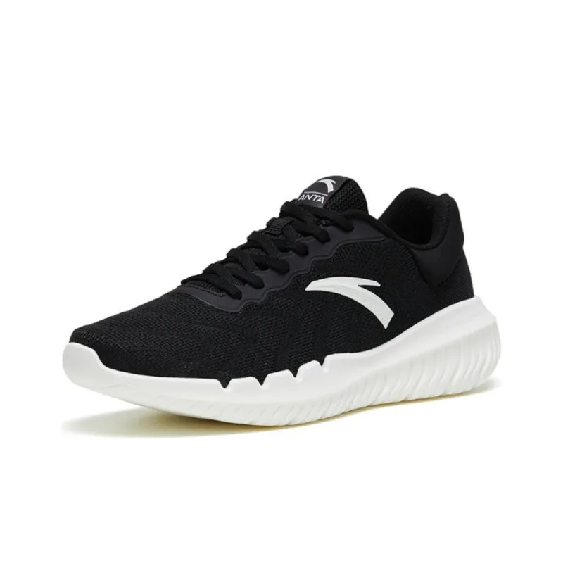 Anta Variety Training Collection Anti Slip Wear Resistant Low Top Training Shoes Men's Black White-1