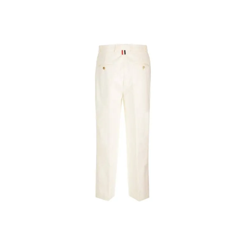 THOM BROWNE Straight Leg Pleated Pants-1