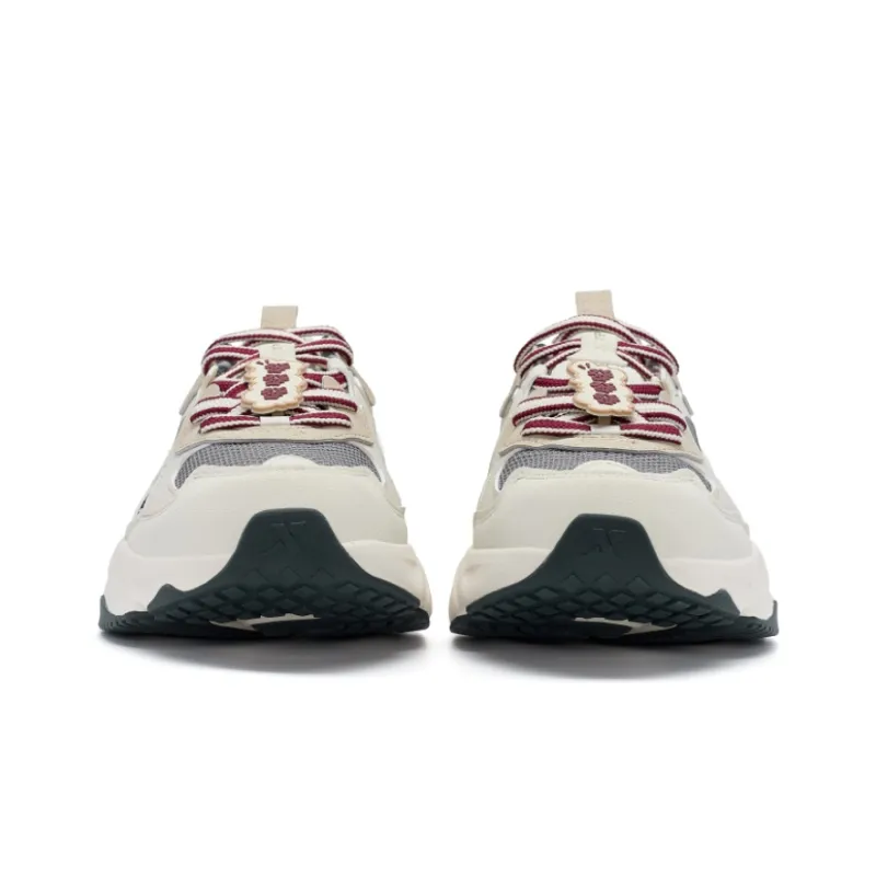 XTEP New Year Collection Slip-Resistant Cushioning Low-Top Casual Shoes Men's Milk Tea White Earth Gray-5
