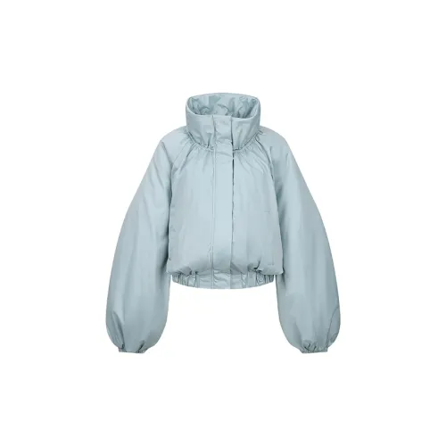 URBAN REVIVO Puffer Jackets Women's Light Blue