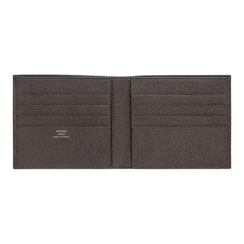 HERMES MC2 Epsom Calfskin Wallet Unisex 46 Ebene Ebony-1
