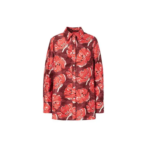 IMM Shirts Women's Large Red Floral