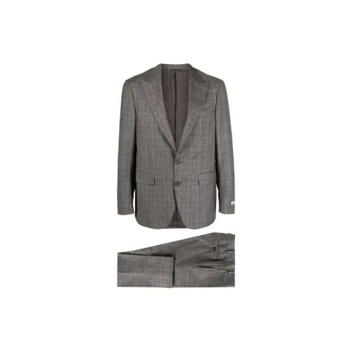 Canali Plaid-check Single-breasted Wool Suit