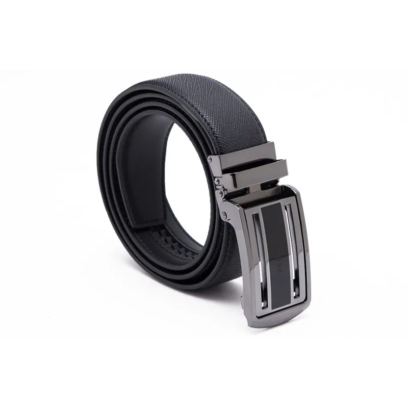 PEDRO Automatic Buckle Cow Leather Leather Belts Men's Black-3