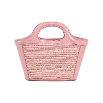 MARNI Tropicalia Logo Embroidered Micro Tote Bag