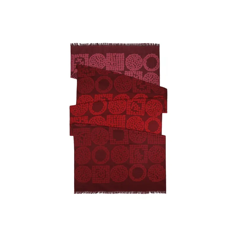 MARJAKURKI Red Scarf Atmosphere Warm Surprise Greeting Card Elegance Unisex-1
