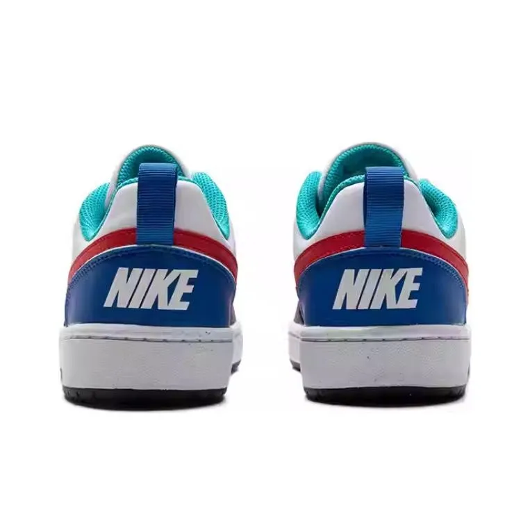 Nike Court Borough Cushioning, Wear Resistant Low Top Kids' Skateboarding Shoes Black Red Blue Unisex-4