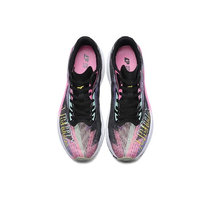 LPMX Breathable Low Top Running Shoes Men's Black/Peach Red-4
