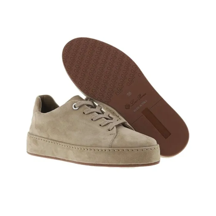 Loro Piana Low Top Skateboard Shoes Women's Umber-4