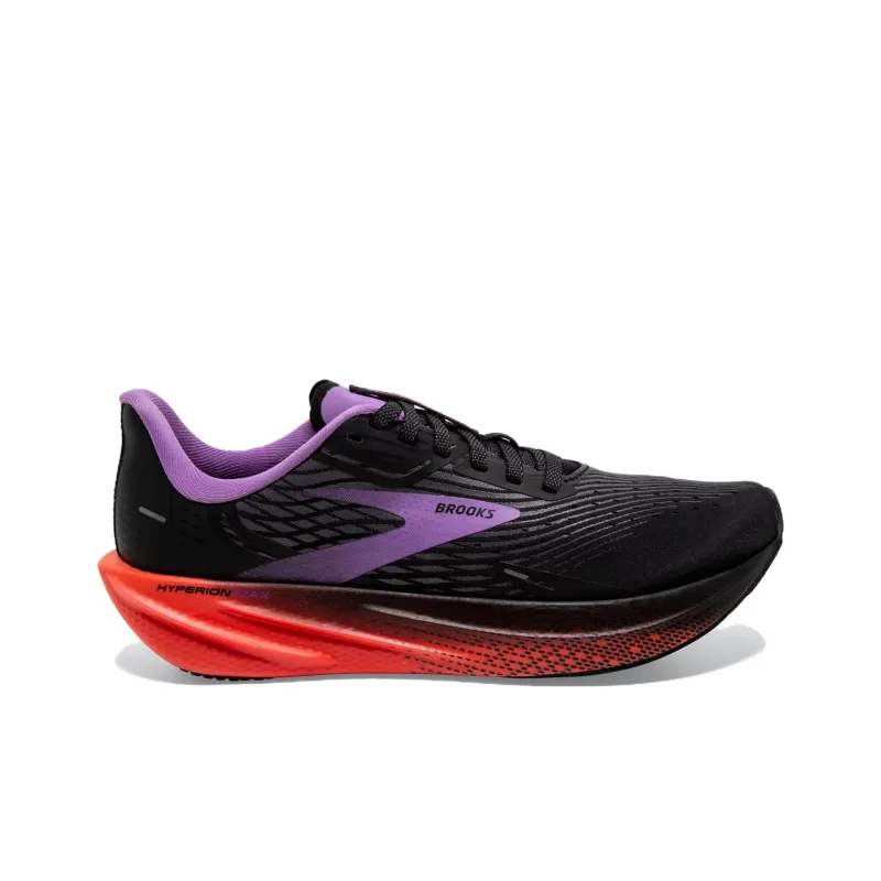 Brooks Hyperion Ma Anti-Slip Wear-Resistant Low-Top Casual Running Shoes Women's Black Purple Red-1