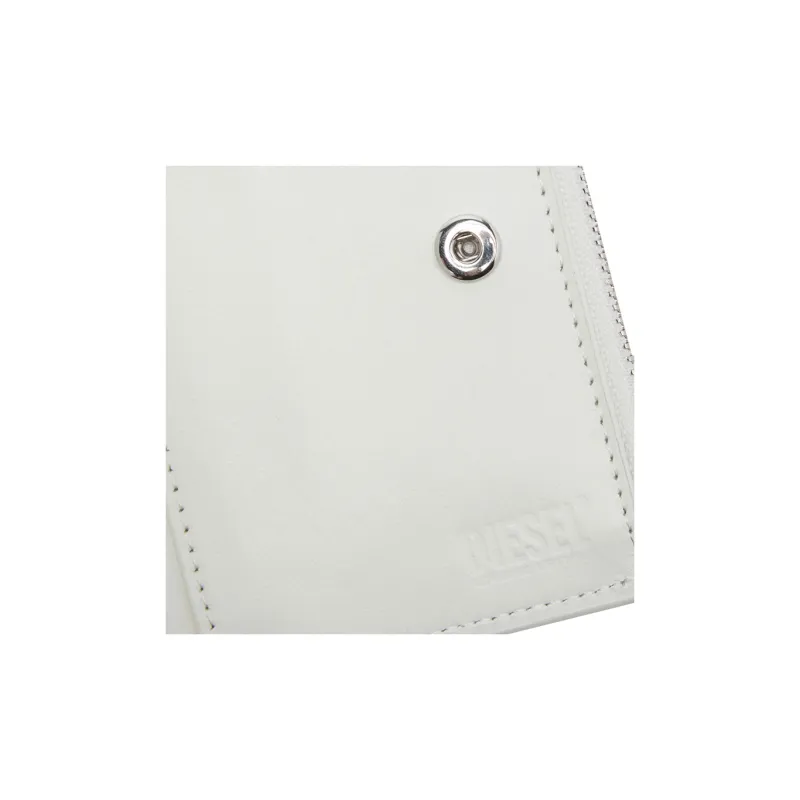 DIESEL Cow Leather Wallet Small Size Women's White-3
