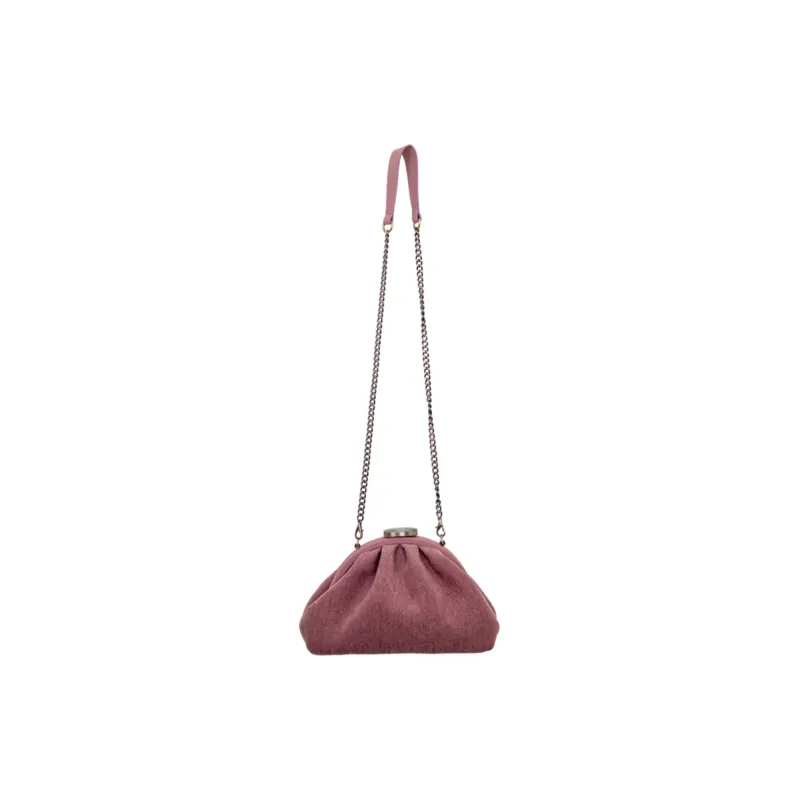 COIN QIAN Nylon Fabric Crossbody Bag Shoulder Bag Small Size Women's Pink-1