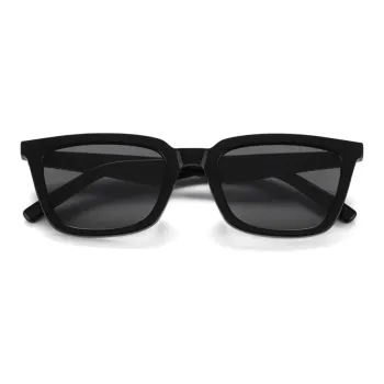 PUBLIC BEACON Rectangular Sunglasses Unisex Black