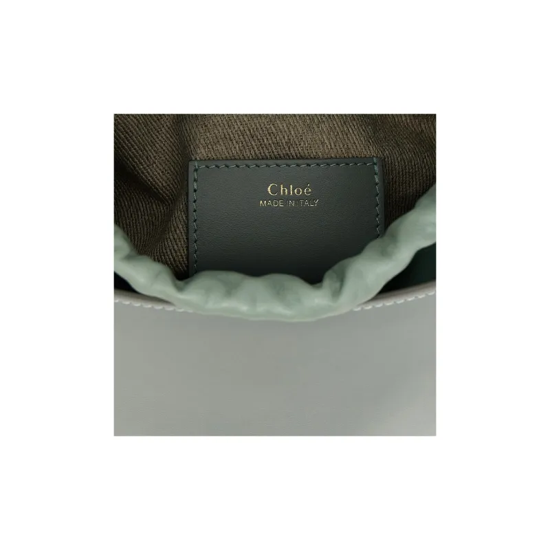 Chloe Calfskin Bucket Bag, Portable Crossbody Bag, Shoulder Bag Women's Light Blue-3