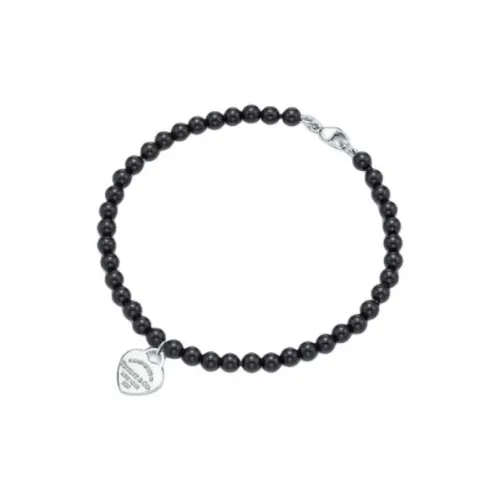 TIFFANY & CO. Sterling Silver Onyx Bracelets Women's Black