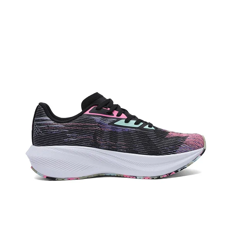 LPMX Breathable Low Top Running Shoes Women's Black Peach Red-1