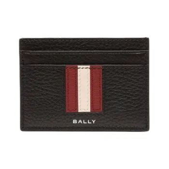 BALLY Grain Leather Wallet, Card Holder Men's Black