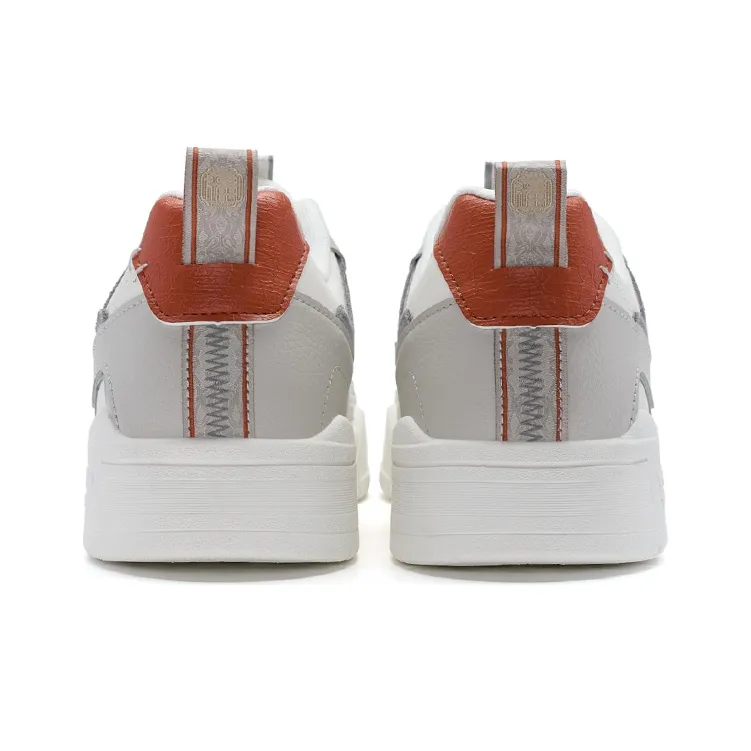 XTEP New Year Collection Slip Resistant Low Top Skateboard Shoes Men's Gray White-2