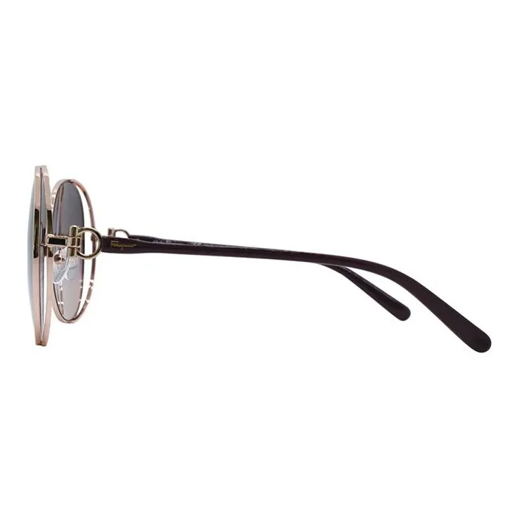 FERRAGAMO Irregular Shape Sunglasses Women's Gold-3