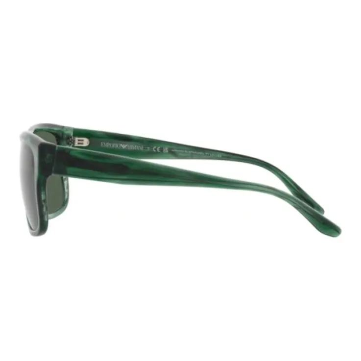EMPORIO ARMANI Plastic Aviator Sunglasses Men's Green-6