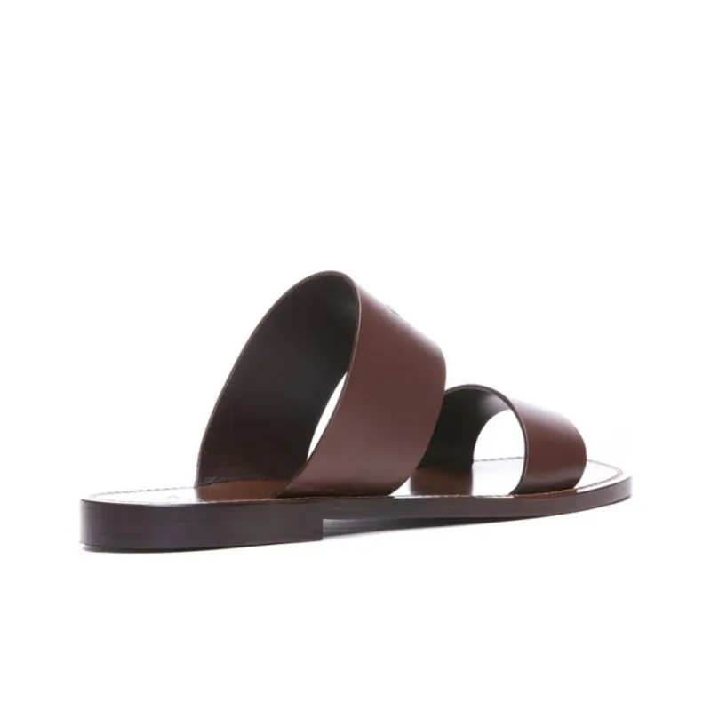 CELINE Lerins Slides Dark Brown-4