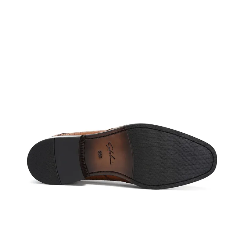 Satchi Dress Shoes Men's Yellow Brown 3CM-5