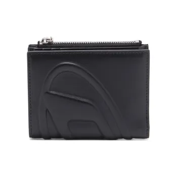 DIESEL Cow Leather Wallet Small Size Women's Black