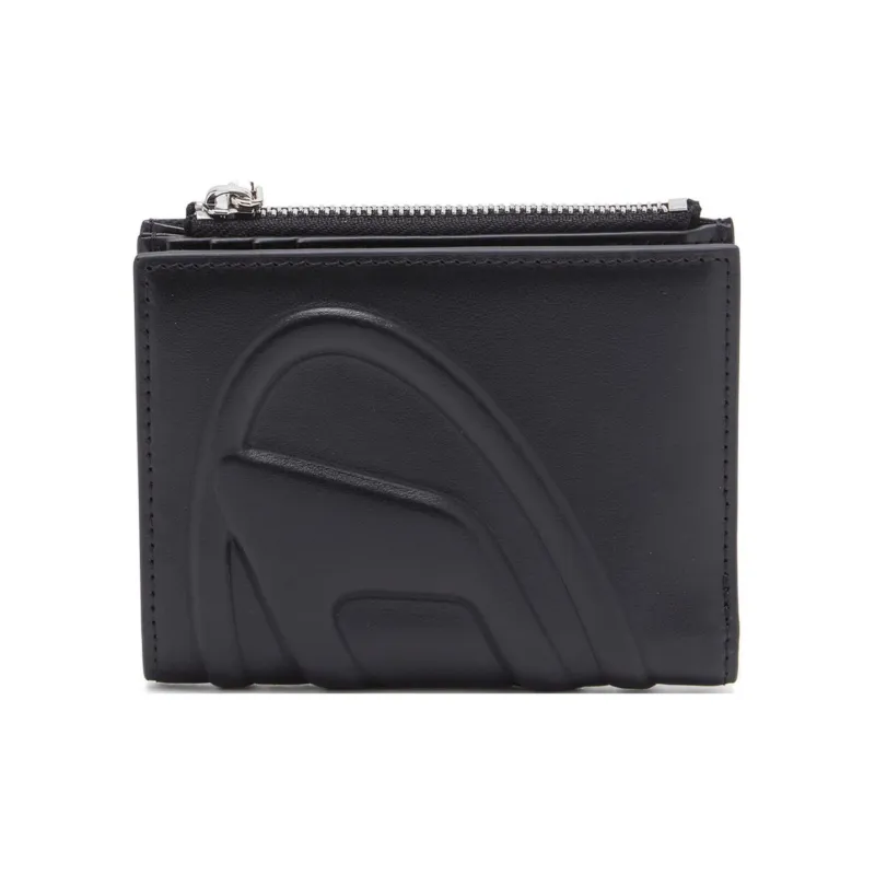 DIESEL Cow Leather Wallet Small Size Women's Black-0