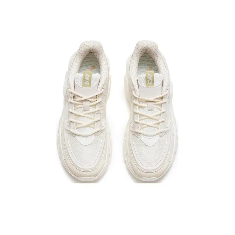 Anta Anti-Slip Wear-Resistant Low-Top Chunky Sneakers Women's Oatmeal White-2