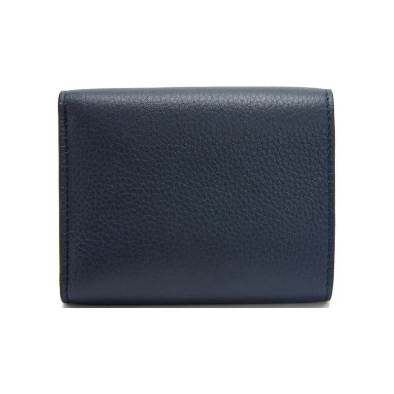 LOEWE Grained Calfskin Wallet Men's Dark Marine Blue-1