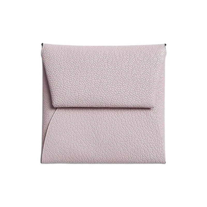 HERMES Bastia Mysore Goat Skin Wallet Women's 09 Mauve Pale Light Purple-0