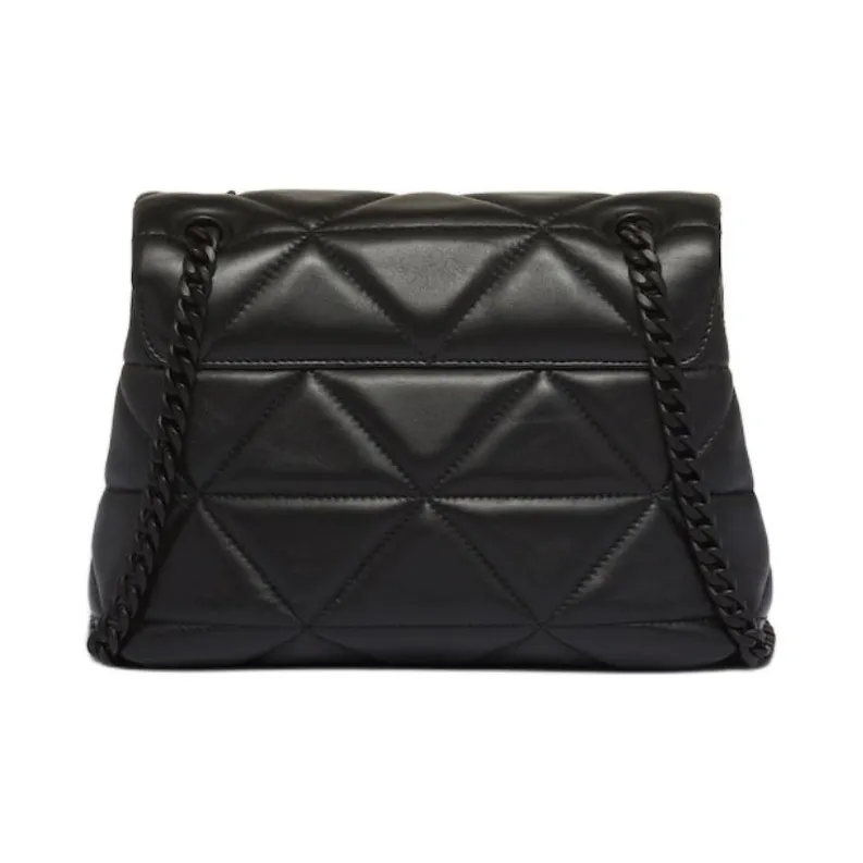 PRADA Soft Sheepskin Material Portable Crossbody Bag Shoulder Bag Women's Black-2