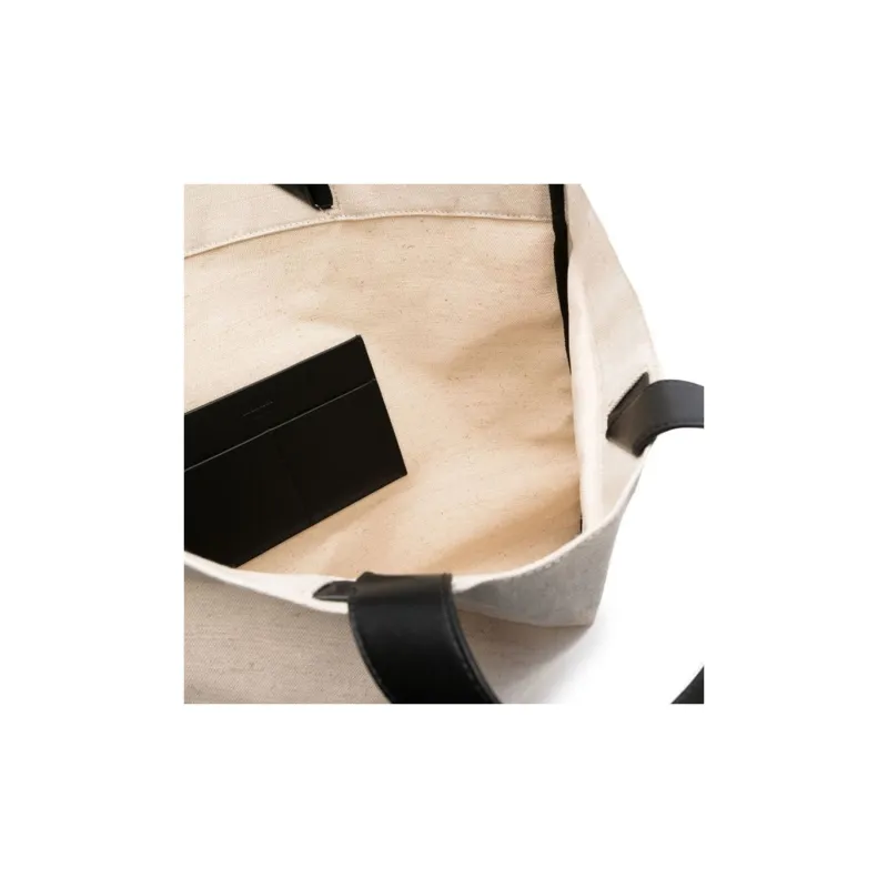 JIL SANDER Logo Printed Large Tote Bag-2