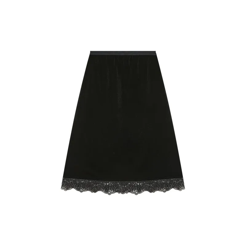 XIANGYING Casual Long Skirt Women's Black-1