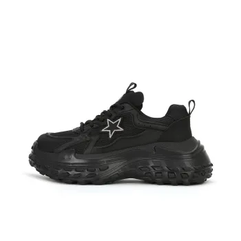 CHRISTINE SHEII Siu Siu Height Increasing Wear-Resistant Breathable Low-Top Chunky Sneakers Women's Black