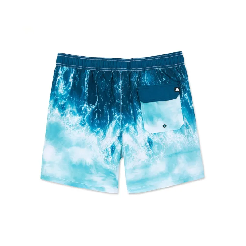 DUNKELVOLK Beach Shorts Men's Sky Blue Summer Surfing Shorts-1