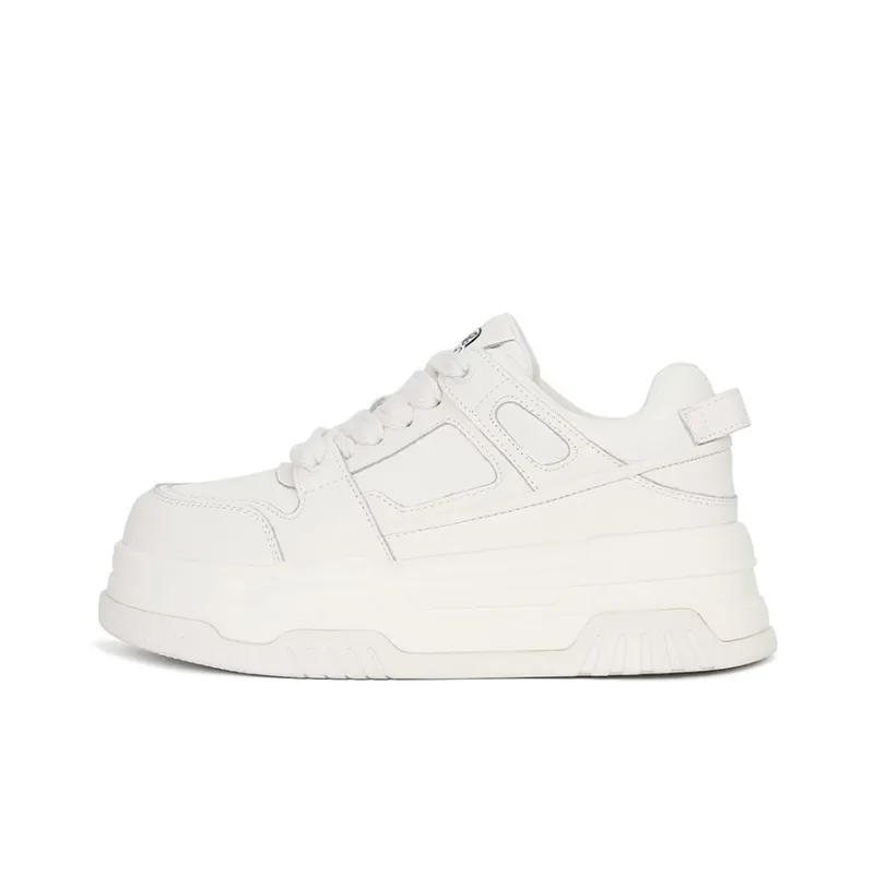 CHRISTINE SHEII Siu Siu Coverage Warm Anti-Slip And Wear-Resistant Low-Top Skateboard Shoes Women's White-3