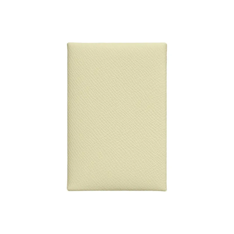 HERMES Calvi Epsom Leather Coin Purse Wallets Card Holders Regular Women's Milton Yellow-4