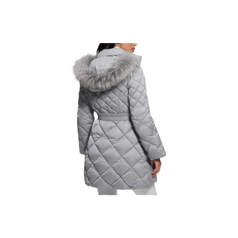 GUESS Eco Olga Quilted Down Jacket Jackets Coats Women's Silver-2