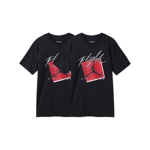 Jordan T-Shirts Men Set Of 2 Black/Fitness Red/Black