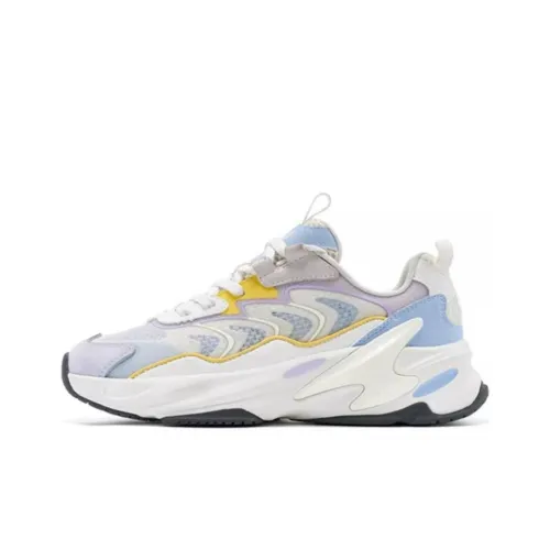 QIAODAN Cushioning Breathable Lightweight Low-Top Casual Shoes Women's Rain Blue