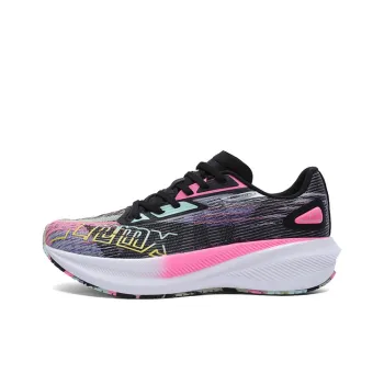 LPMX Breathable Low Top Running Shoes Women's Black Peach Red