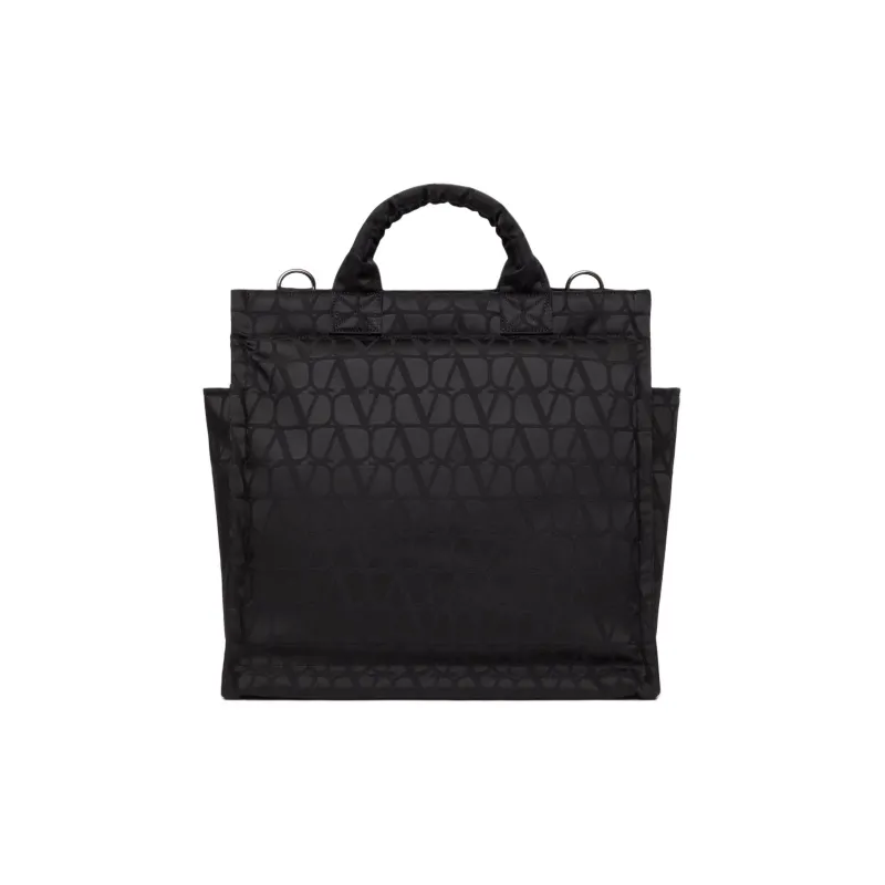 Valentino PORTER Nylon Tote Bag Shopping Bag Shoulder Bag Crossbody Bag Handbag Men's Black-4
