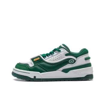 LiNing 001 BTC MEGA Slip Resistant Cushioning Wear Resistant Support Low Top Skateboard Shoes Men's White Green
