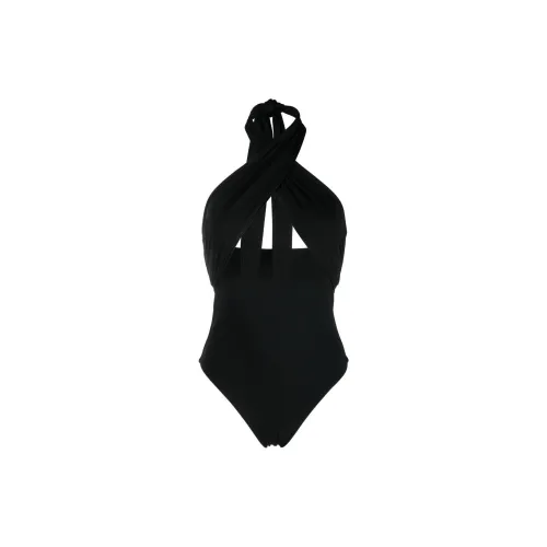 NANUSHKA Cut-out Crossover-neck Tie Swimsuit