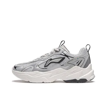 LiNing Meteor Cushioning Anti Slip And Wear Resistant Support Low Top Casual Shoes Women's Silver Gray