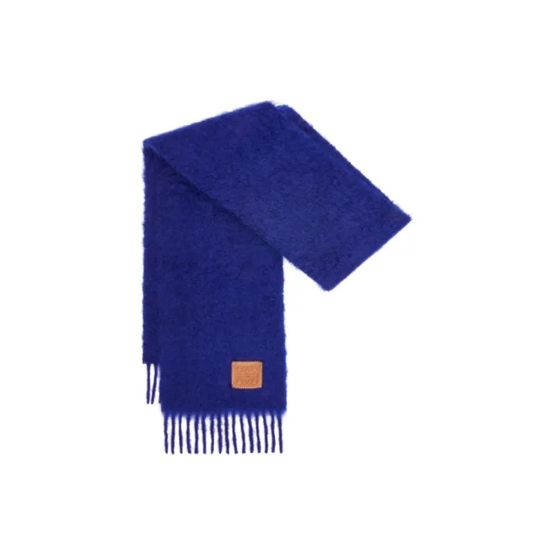 LOEWE Knit Scarves Women's Blue-0