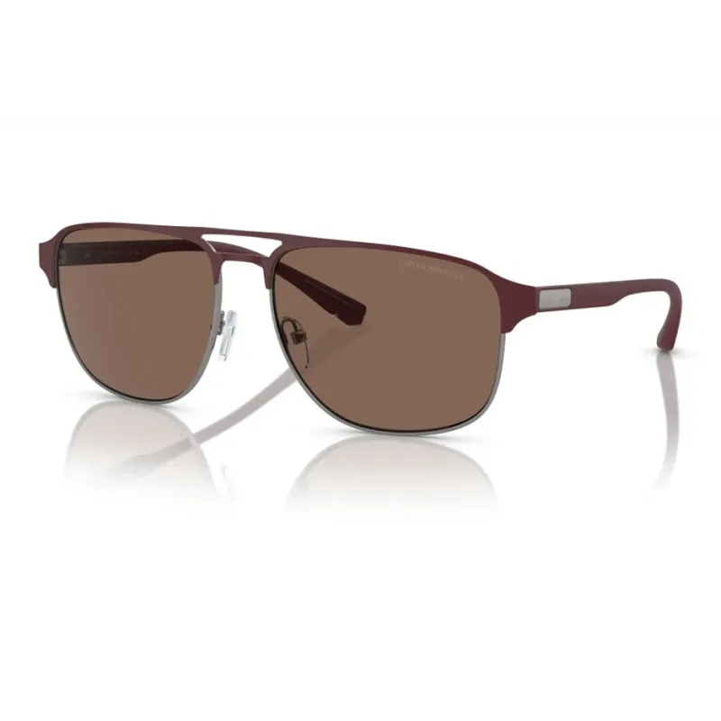 EMPORIO ARMANI Metal Aviator Sunglasses Men's Red-0